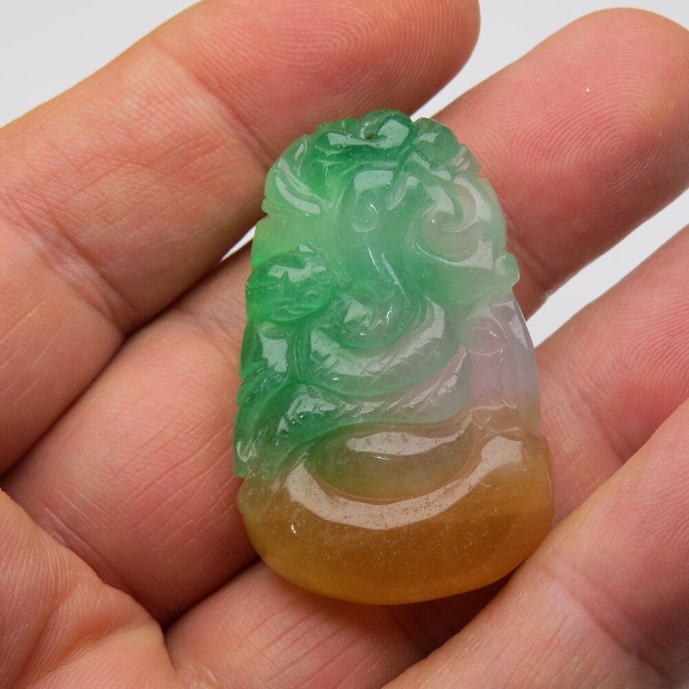 Jade Hand Made Carved Pendant